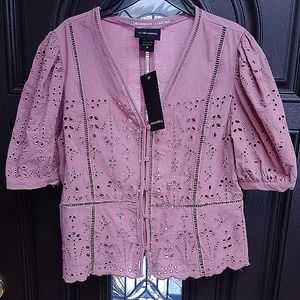 Pink Button Up Blouse